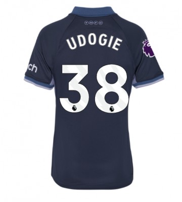 Tottenham Hotspur Destiny Udogie #38 Replika Udebanetrøje Dame 2023-24 Kortærmet